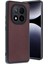 Buğz Xiaomi Redmi Note 14 Pro 5g Kılıf Aras Deri Kapak - Bordo 1