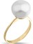 14 Ayar Altın Tek Doğal Inci Yüzük 3