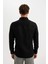Slim Fit Dar Kesim Polo Yaka Dokulu Uzun Kollu Gömlek 18