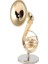 Pirinç Minyatür Sousaphone Modeli - Sorunsuz Cilalı ve Parlak Yüzey! Stand & Koruyucu Kılıf, Müzik Odaları, Raflar, Masalar ve Oturma Odası Merkez Parçaları Için Harika 2