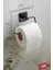 Haus Kare Yapışkanlı Açık Tuvalet Kağıtlığı Wc Kağıtlık Tutucu Siyah KS-001 3