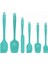 Valletta Drongo Dayanıklı Yanmaz Yapışmaz Silikon Spatula Seti 6 Parça Turkuaz 1