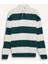 Boxy Fit Polo Yaka Çizgili Sweatshirt D1784AX24WN 8
