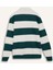 Boxy Fit Polo Yaka Çizgili Sweatshirt D1784AX24WN 10
