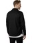Erkek Siyah Kırışmayan Süet Kumaş ÇıtÇıtlı Cepli Slim Fit Mevsimlik Gömlek 2302329 3