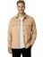 Erkek Camel Kırışmayan Süet Kumaş ÇıtÇıtlı Cepli Slim Fit Mevsimlik Gömlek 2302329 1