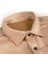 Erkek Camel Kırışmayan Süet Kumaş ÇıtÇıtlı Cepli Slim Fit Mevsimlik Gömlek 2302329 3
