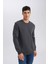 3 İplik Pamuklu Şardonlu İçi Polarlı Regular Fit Bisiklet Yaka Kalın Sweatshirt 7
