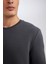 3 İplik Pamuklu Şardonlu İçi Polarlı Regular Fit Bisiklet Yaka Kalın Sweatshirt 8