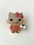Hello Kitty Figürlü Pembe Işıltılı Parlak Taşlı Gold Broş 1
