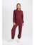 Regular Fit 2'li Takım Sweatshirt Beli Lastikli Jogger Eşofman Altı 9