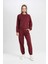 Regular Fit 2'li Takım Sweatshirt Beli Lastikli Jogger Eşofman Altı 11