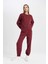 Regular Fit 2'li Takım Sweatshirt Beli Lastikli Jogger Eşofman Altı 12