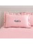 Fırfırlı Çift Kişilik Lastikli Çarşaf Seti - 3 Parça | Pembe 1