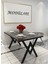 Yemek Masası Cafe Masası Balkon Masası Mutfak Masası Sabit Masa Metal Ayak 80X120 1