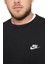 Sportswear Club Fleece Crew Erkek Siyah Sweatshirt 3