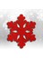 Yılbaşı Ağaç Süsü 50 cm Simli Kar Tanesi Kırmızı Çift Taraflı Noel Kar Tanesi 1 Adet 2