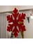 Yılbaşı Ağaç Süsü 50 cm Simli Kar Tanesi Kırmızı Çift Taraflı Noel Kar Tanesi 1 Adet 3