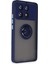 Newface X6 Kılıf Montreal Yüzüklü Silikon Kapak - Lacivert 2
