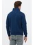 Unisex Regular Fit Pamuklu Dik Yaka Yarım Fermuarlı Sweatshirt Lacivert - Xl 7