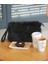 Kürk Görünümlü Zincirli/bileklikli Siyah Clutch 1