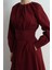 Balon Kol Bel Büzgülü Etekli Şık Tesettür Takım - Bordo 7