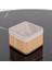 Bambu Çok Amaçlı Saklama Kutusu Düzenleyici Kare Organizer, Dekoratif Bambu Düzenleyici Naturel (20X20X13CM) 2