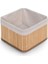 Bambu Çok Amaçlı Saklama Kutusu Düzenleyici Kare Organizer, Dekoratif Bambu Düzenleyici Naturel (20X20X13CM) 5