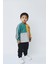 Erkek Çocuk Pamuklu Yeşil–sarı Colorblock Şeritli Sweatshirt & Siyah Eşofman Takım 1