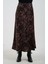 Kahve Desenli Saten Verev Etek 3