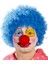 Renk Kıvırcık Afro Bonus Peruk Takma Saç ve Kırmızı Burun Seti 1