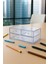 Şeffaf 3 Çekmeceli Kalemlik Düzenleyici Organizer 14×24×10 cm 3