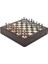 Orta Boy Metal Roma Satranç Takımı Antik ve Ceviz Desenli Sandıklı Mdf Tahtası (36X36X6 Cm.) 3