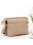 Bej Kadın Minimal El ve Omuz Çantası – Gold Detaylı, 3 Bölmeli 2