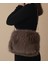 Kürk Görünümlü Zincirli/bileklikli Taupe Clutch 3