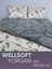 Çift Taraflı Pamuklu Peluş Gri 2 Adet Yastık Kılıfı Wellsoft Yorgan Seti 1