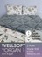 Çift Taraflı Pamuklu Peluş Gri 2 Adet Yastık Kılıfı Wellsoft Yorgan Seti 2