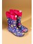 Mor Kız Çocuk Yıldız Desenli Su Geçirmez Yağmur Çizmesi Bot 1