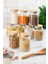 9 Lu Set Bambu Kapaklı Cam Kavanoz & Erzak Saklama Kabı 800 ml Orta Boy ( Vakum Kapak ) 2