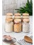 9 Lu Set Bambu Kapaklı Cam Kavanoz & Erzak Saklama Kabı 800 ml Orta Boy ( Vakum Kapak ) 3