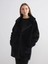 Lcw Modest Siyah Ceket Yaka Kadın Kürk Kaban 1