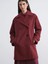 Lcw Modest Bordo Ceket Yaka Kadın Kaşe Kaban 1