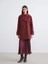 Lcw Modest Bordo Ceket Yaka Kadın Kaşe Kaban 2