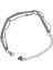 Çelik Bileklik Üç Katmanlı Üç Bağlantılı Zincir Model 0.3 mm Uzunluk 16 cm Unisex cm Gümüş Silver 3