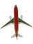 Çek Bırak Sesli Işıklı Metal Uçak - 180 - Kırmızı 5