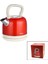 Retro Kırmızı Nostalji Demlik Model Çelik Kettle Su Isıtıcı 2.2lt 1800W Gizli Resiztans SK-8035 (4887) 1