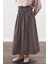 Puantiyeli Beli Büzgülü Etek Kahverengi 4