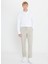 Bağlamalı Bel Normal Paça Slim Fit Vizon Erkek Pantolon ACE001252272_VIZ 2