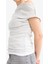Slim Fit Dar Kesim Tek Omuzlu Ribana Kısa Kollu Tişört G0316AX25AU 5