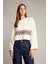 Crop Bisiklet Yaka Nakışlı Triko Kazak G6303AX25WN 1